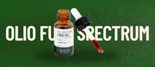 Bottiglia di Olio CBD Full Spectrum di Radici Farm con estratto naturale di canapa