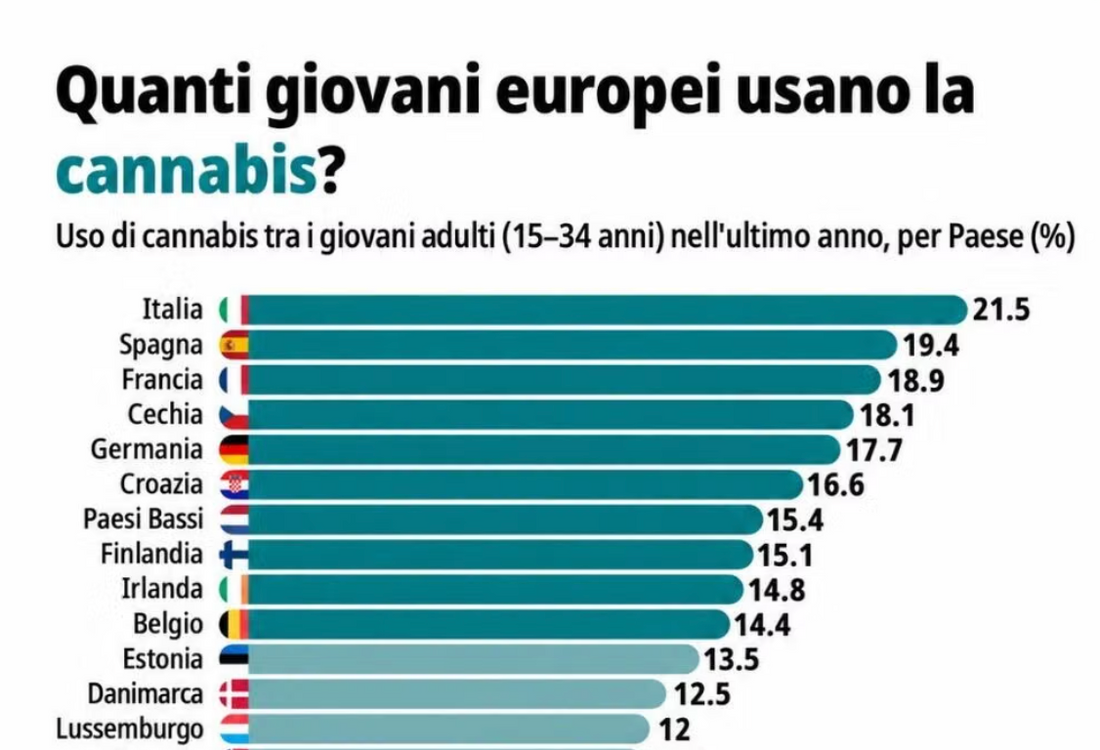 Cannabis tra i giovani in Italia: dati e legalizzazione