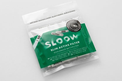 Filtri ai Carboni Attivi Sloow Slim Active Filter 6mm | Confezione da 50 pz